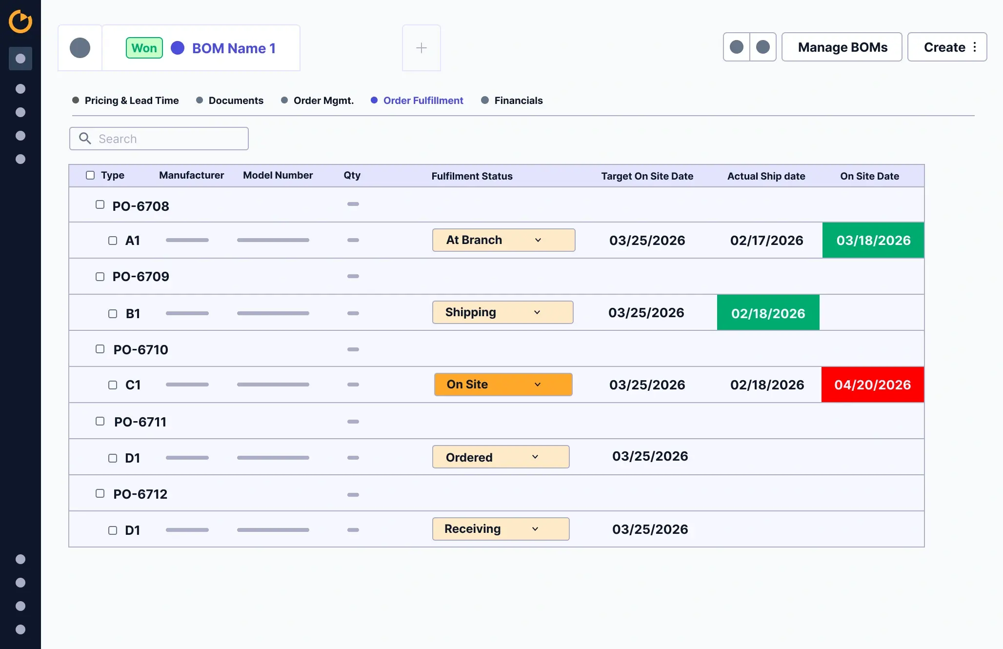 Track releases, shipments, and delivery updates in one place